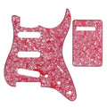 11-Hole SSS Strat Pickguard and Matching Back Plate - 20+ Colors 4-Ply Pink Pearl - Ploutone