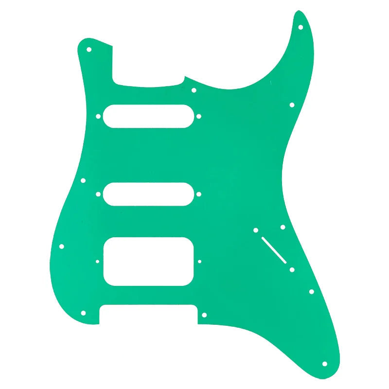 Fender Stratocaster HSS Pickguard (Open Humbucker) - 4-Ply Green HSS Stratocaster Pickguards from Ploutone
