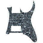 Ibanez RG350EX Single Humbucker Pickguard (No Control Knob) - 4-Ply Black & White Shell - Ploutone