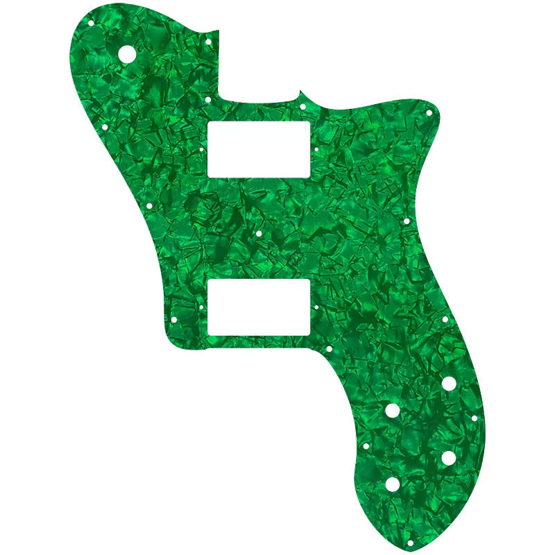 72 Deluxe Telecaster Pickguard (PAF Humbuckers) - 4-Ply Green Pearl Pickguards from Ploutone