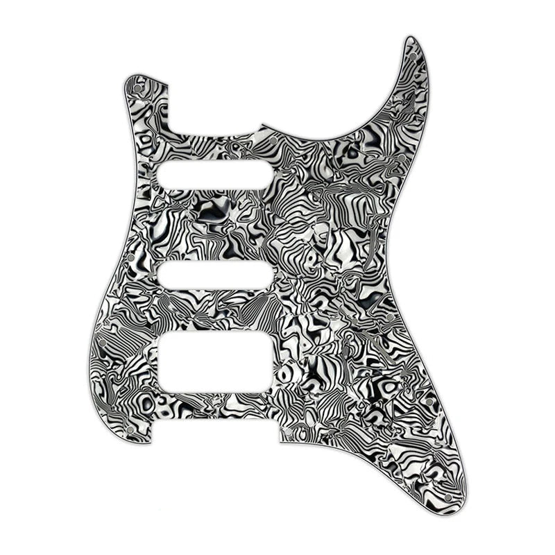 Fender Stratocaster HSS Pickguard (Open Humbucker) - White Pearl Shell HSS Stratocaster Pickguards from Ploutone
