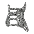 Fender Stratocaster HSS Pickguard (Open Humbucker) - White Pearl Shell HSS Stratocaster Pickguards from Ploutone