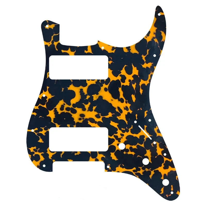 11-Hole Dual P90 Strat Pickguard - 25+ Colors 4-Ply Leopard Print - Ploutone