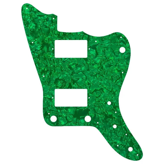 MIJ Jazzmaster PAF Pickguard (No Upper Controls) - 4-Ply Green Pearl Pickguards from Ploutone