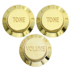 Electric Guitar Control Knobs, 24 Spline Imperial - Gold Knobs from Ploutone