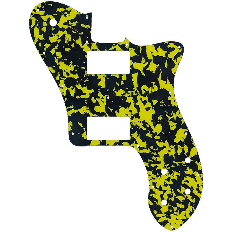 72' Deluxe Telecaster Pickguard (PAF Humbuckers) - 20+ Colors 4-Ply Yellow Tortoise - Ploutone
