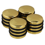 Chrome Alloy Guitar Knobs, 18 Spline Metric 6mm - Multiple Colors - Ploutone