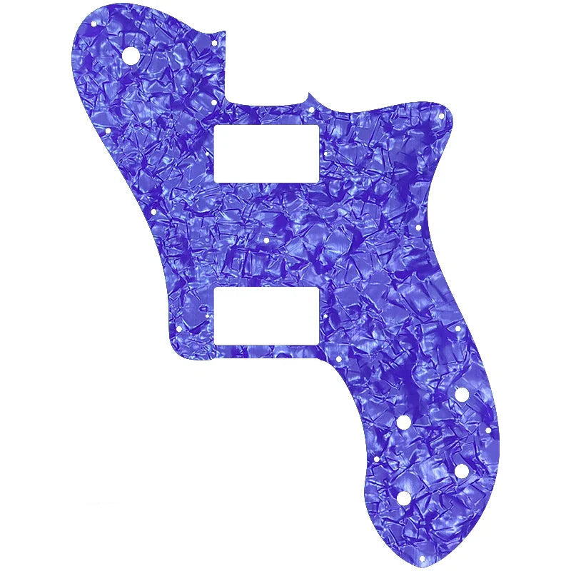 72 Deluxe Telecaster Pickguard (PAF Humbuckers) - 4-Ply Purple Pearl Pickguards from Ploutone