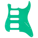 11-Hole HSH Strat Pickguard (No Control Holes) - 4-Ply Green - Ploutone