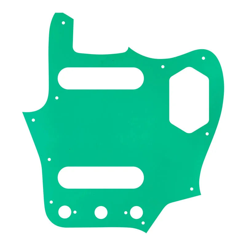 10-Hole SS Jaguar Pickguard for MIJ Fender - 20+ Colors 4-Ply Green - Ploutone