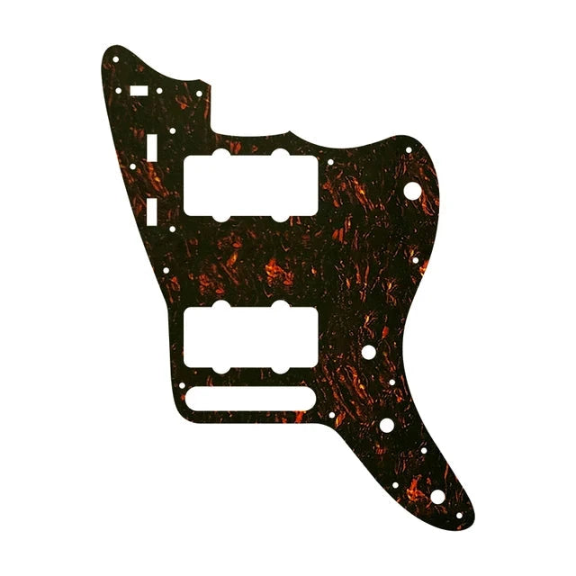 Jazzmaster Pickguard 13-Hole for Fender USA & MIM - 4-Ply Brown Tortoise Pickguards from Ploutone