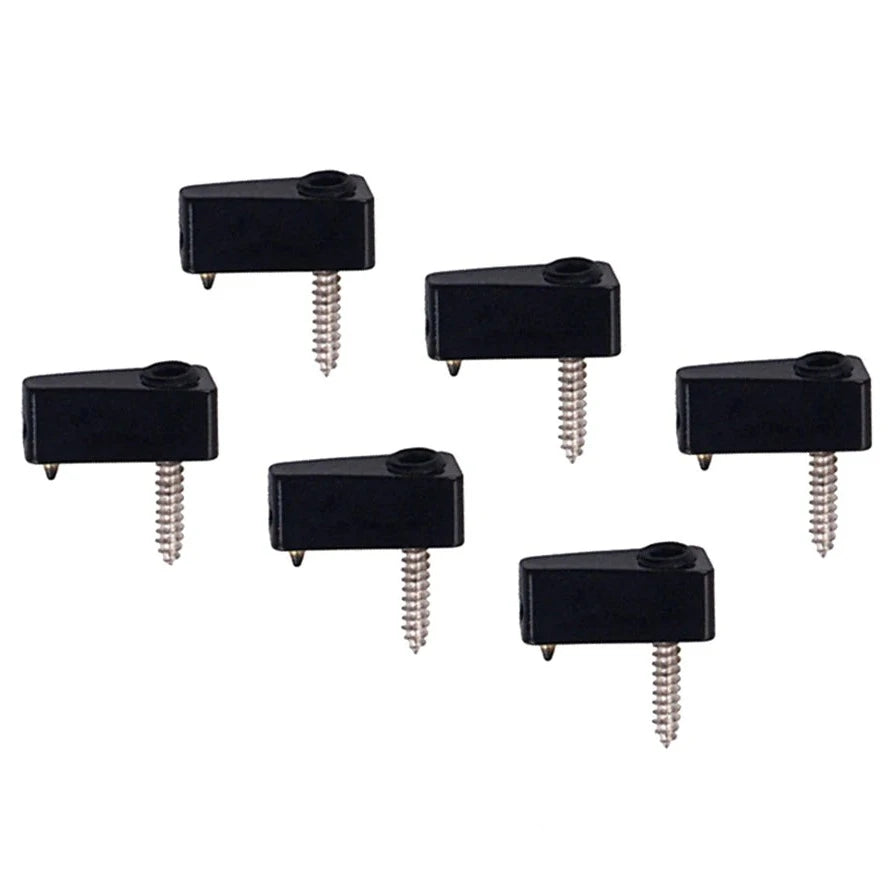 Individual Triangular Locking Headless Guitar Nuts - Set of 6 Black - Ploutone