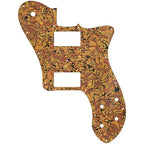 72' Deluxe Telecaster Pickguard (PAF Humbuckers) - 20+ Colors 4-Ply Orange Shell - Ploutone