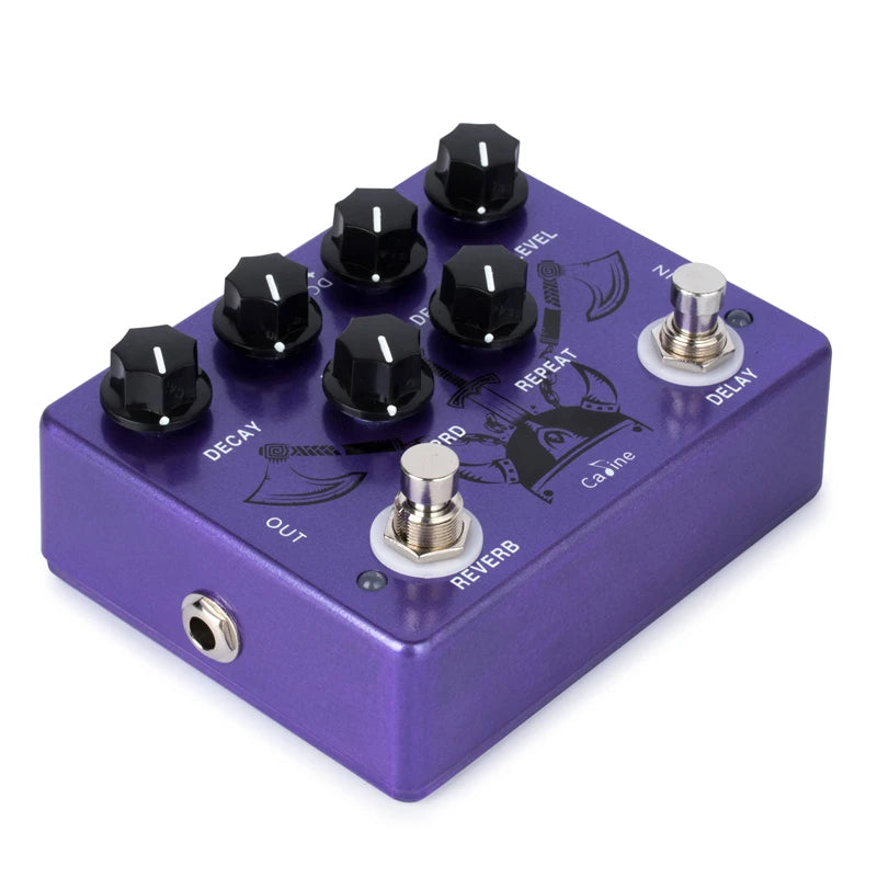 Caline CP-80 Ragnarok Digital Reverb and Analog Delay Guitar Effect Pedal - Ploutone