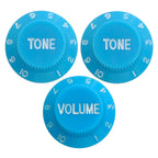 Electric Guitar Control Knobs, 24 Spline Imperial - Light Blue & White Default Title - Ploutone