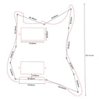 11-Hole HH Strat Pickguard No Controls (Square Humbuckers) - 4-Ply Gold Pearl - Ploutone