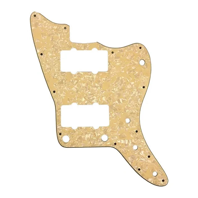 Jazzmaster HH Pickguard (No Upper Controls) - 4-Ply Cream Pearl - Ploutone