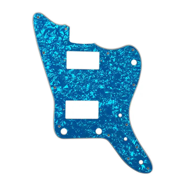 MIJ Jazzmaster PAF Pickguard (No Upper Controls) - 4-Ply Blue Pearl Pickguards from Ploutone