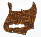 10-Hole Jazz Bass Pickguard (4-String) - 4-Ply Tiger Stripe - Ploutone