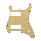 11-Hole Dual P90 Strat Pickguard - 25+ Colors 3-Ply Cream Yellow - Ploutone