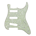 11-Hole SSS Strat Pickguard - 20+ Colors 4-Ply Mint Green Pearl - Ploutone