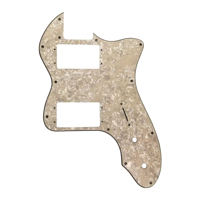 72' Thinline Telecaster Pickguard - 4-Ply Parchment Pearl Pickguards from Ploutone