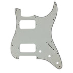 11-Hole HH Strat Pickguard (Round Corners) - 20+ Colors 3-Ply Parchment - Ploutone