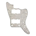 Jazzmaster HH Pickguard (No Upper Controls) - 4-Ply White Pearl - Ploutone