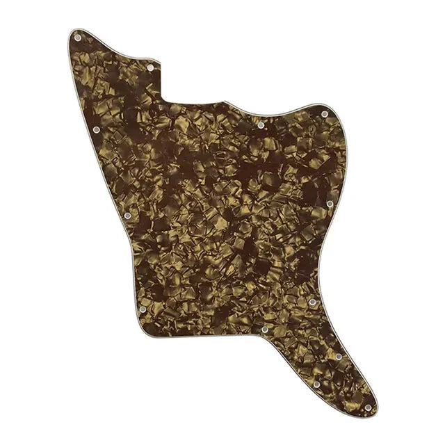 Jazzmaster Pickguard Blank 13-Hole - 4-Ply Brown Pearl Pickguards from Ploutone