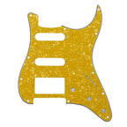 11-Hole HSS Strat Pickguard - Multiple Colors 4-Ply Yellow Pearl - Ploutone