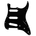 62 Strat Pickguard SSS 11-Hole - 15+ Colors 1-Ply Black - Ploutone