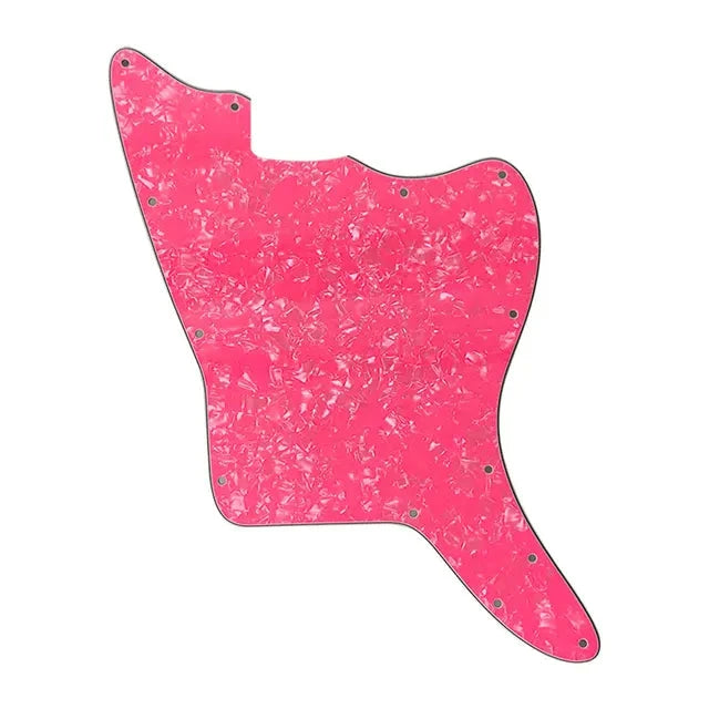 Jazzmaster Pickguard Blank 13-Hole - 4-Ply Pink Pearl Pickguards from Ploutone