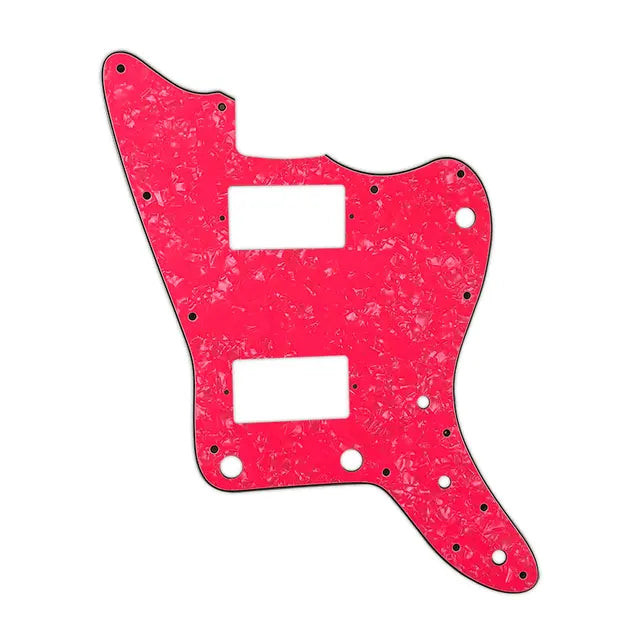 MIJ Jazzmaster PAF Pickguard (No Upper Controls) - 4-Ply Pink Pearl Pickguards from Ploutone