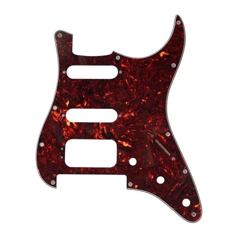 Floyd Rose Strat HSS Pickguard - 20+ Colors 4-Ply Brown Tortoise - Ploutone