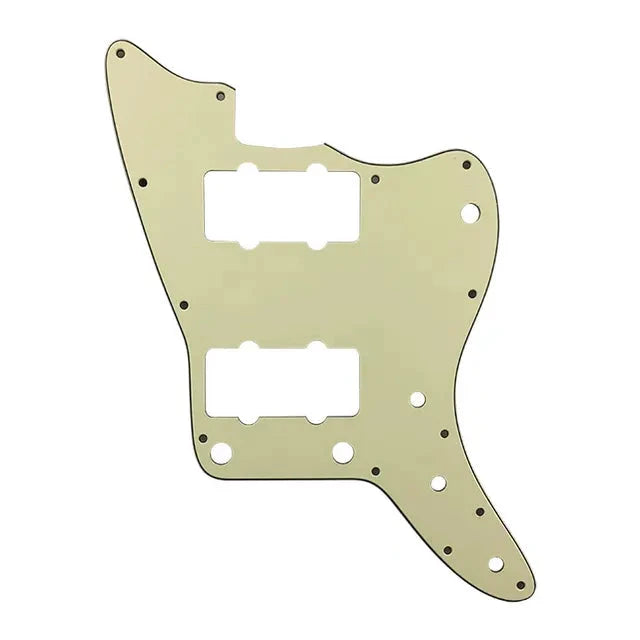 Jazzmaster HH Pickguard (No Upper Controls) - 3-Ply Mint Green Pickguards from Ploutone