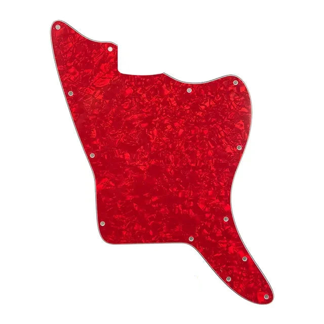 Jazzmaster Pickguard Blank 13-Hole - 4-Ply Red Pearl Pickguards from Ploutone