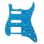 11-Hole HSS Strat Pickguard - Multiple Colors 4-Ply Light Blue Pearl - Ploutone