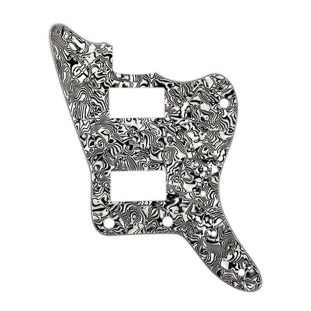 MIJ Jazzmaster PAF Pickguard (No Upper Controls) - White Pearl Shell Pickguards from Ploutone