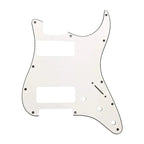 11-Hole Dual P90 Strat Pickguard - 25+ Colors 3-Ply White - Ploutone