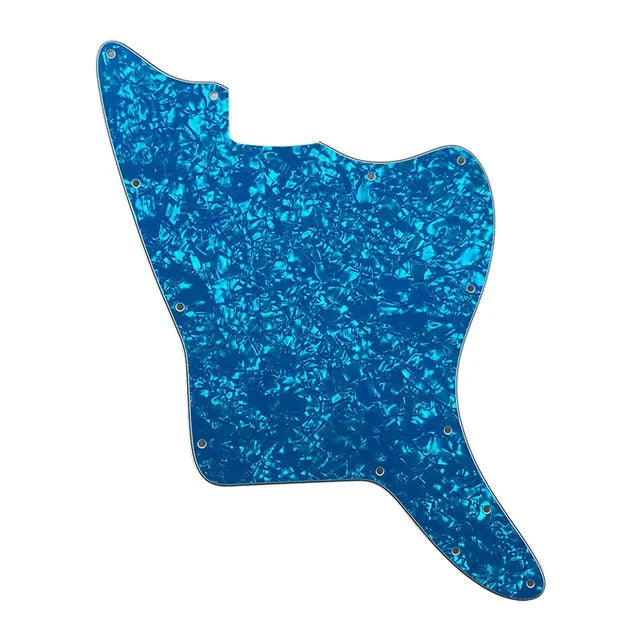 Jazzmaster Pickguard Blank 13-Hole - 4-Ply Blue Pearl Pickguards from Ploutone