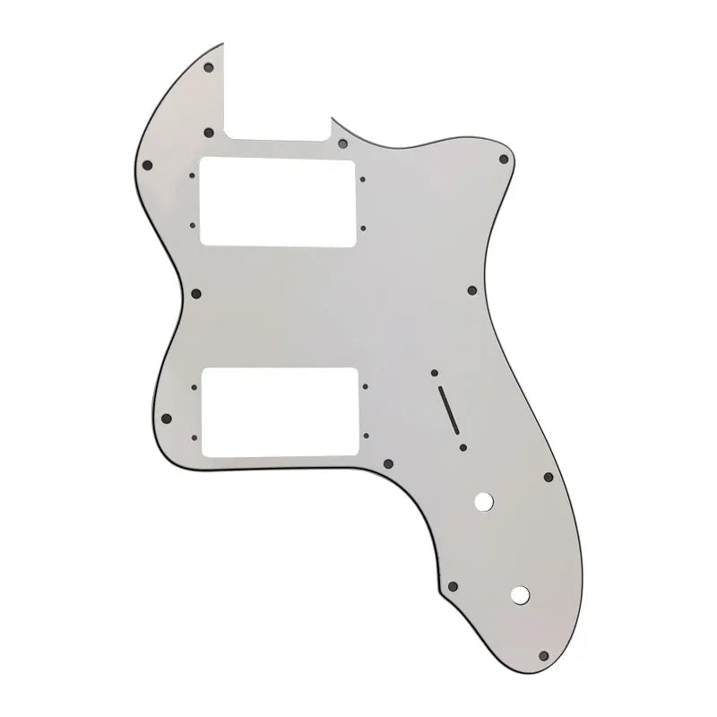 72' Thinline Telecaster Pickguard – 20+ Colors 3-Ply White - Ploutone