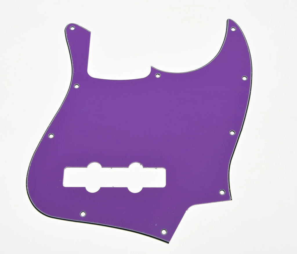 10-Hole Jazz Bass Pickguard (4-String) - 3-Ply Purple - Ploutone