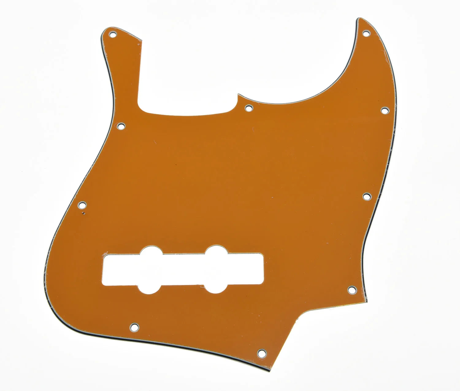 10-Hole Jazz Bass Pickguard (4-String) - 3-Ply Orange - Ploutone