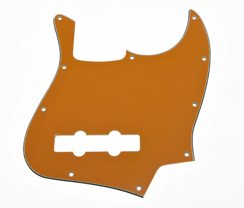 10-Hole Jazz Bass Pickguard (4-String) - 3-Ply Orange - Ploutone
