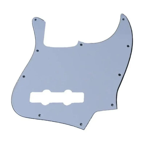 10-Hole Jazz Bass Pickguard (4-String) - 3-Ply White - Ploutone