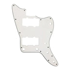 Jazzmaster HH Pickguard (No Upper Controls) - 3-Ply White - Ploutone