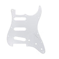11-Hole SSS Strat Pickguard - 20+ Colors 1-Ply White - Ploutone