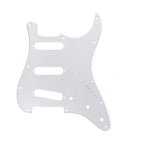 62 Strat Pickguard SSS 11-Hole - 15+ Colors 1-Ply White - Ploutone