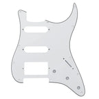11-Hole HSS Strat Pickguard - Multiple Colors 3-Ply White - Ploutone