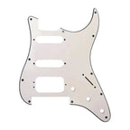Floyd Rose Strat HSS Pickguard - 20+ Colors 3-Ply White - Ploutone